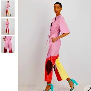 The Kit Issa Jumpsuit NWT 6 Dahlia Cut Paper Light Cotton Slub 6